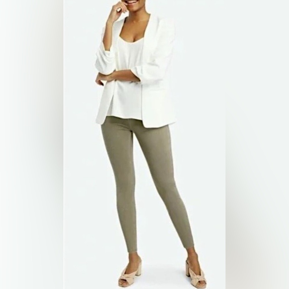 SPANX Jean-ish Ankle Leggings olive green size large